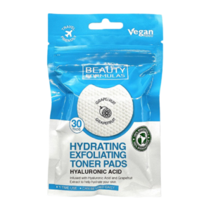 Beauty formulas hyaluronic acid exfoliating toner pads